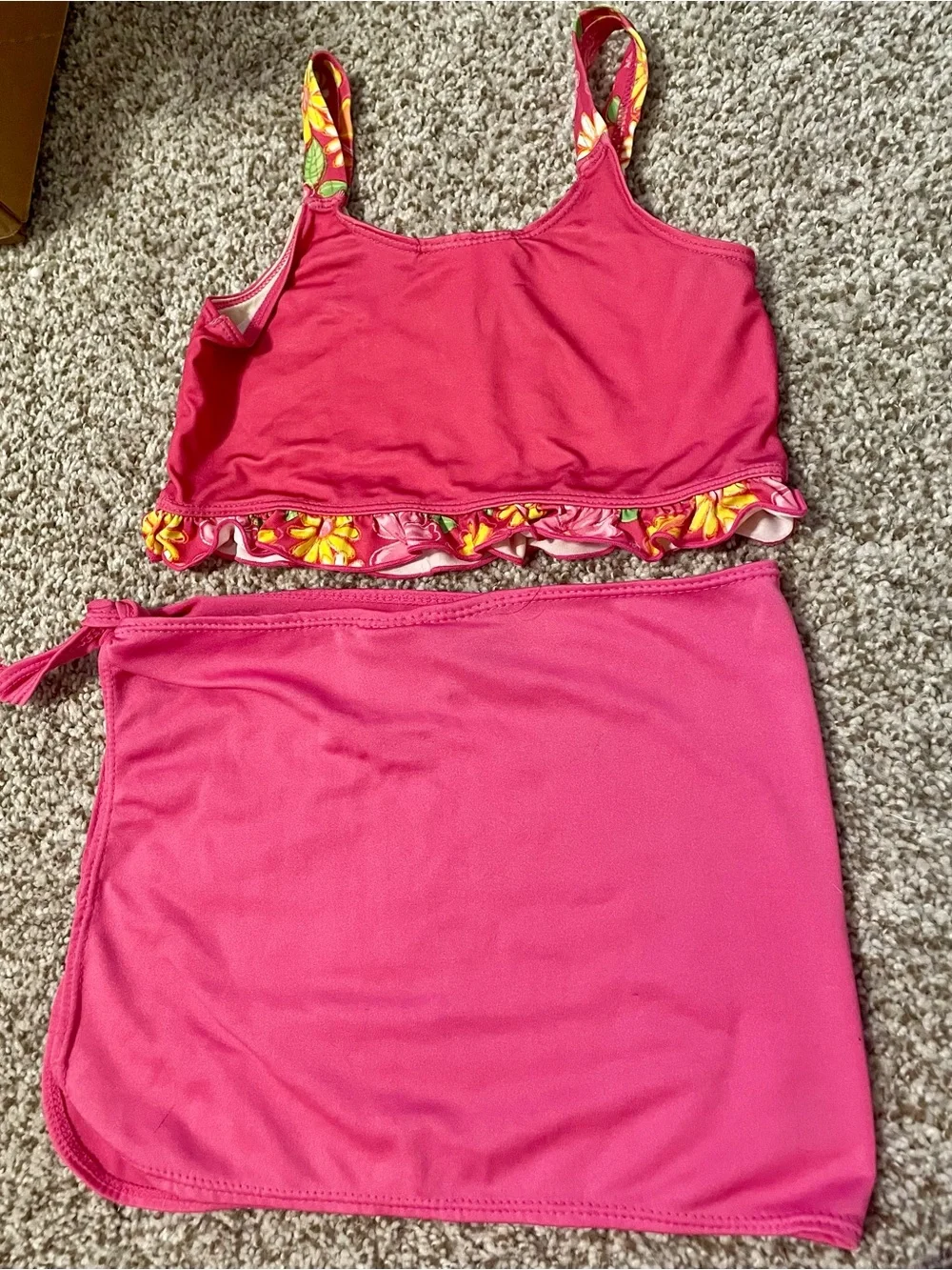 Nickelodeon Dora the Explorer Pink Ruffle Two-Piece Swim Set 4T
